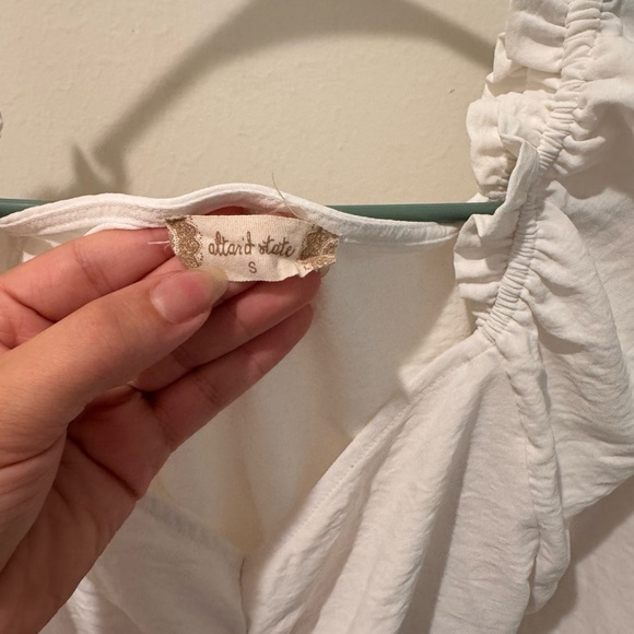 Altar'd State Cream Ruffle Blouse - Picture 3 of 4